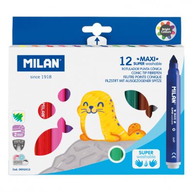 Milan Maxi Magic Pack de 8 Rotuladores de Colores 2