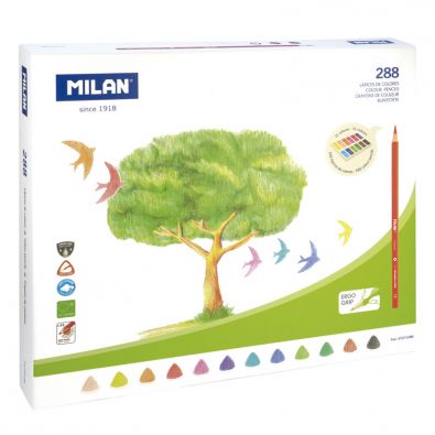 Lápices de color triangulares Maxi Milan :: Milan :: Papelería :: Dideco