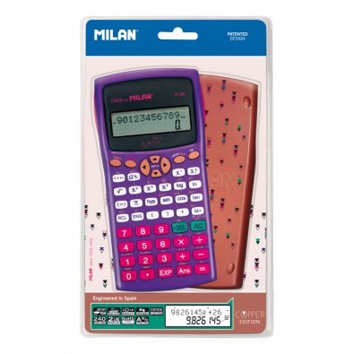 Blister pack M240 scientific calculator Sunset series, pink colour • MILAN