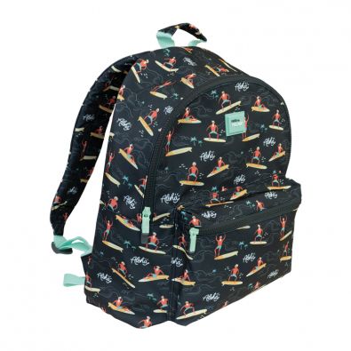 4-zip school backpack (25 L) 1918 series, navy blue • MILAN