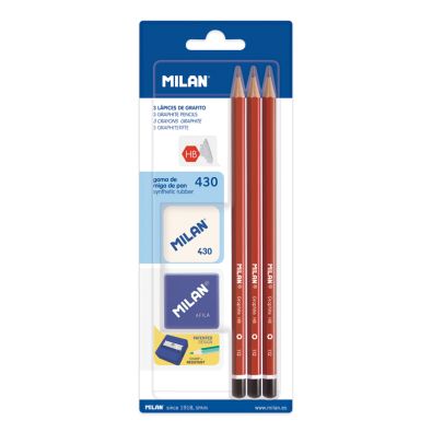 Display box 24 HB graphite pencils with eraser, Sunset series • MILAN