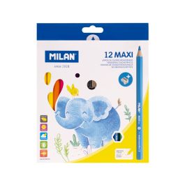 Milan MAXI-Hex Colored Pencils Pack of 12 + Sharpener Kids Arts and Cr –  JAG Art Supply
