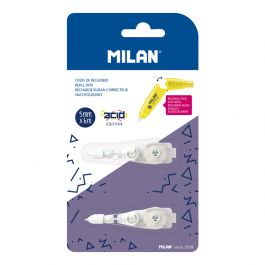 MILAN Blister 2 Refills Cylinder Correction Tape 5 mm x 6 m (Cylindrical  and Extension), BWM10467: Buy Online at Best Price in UAE 