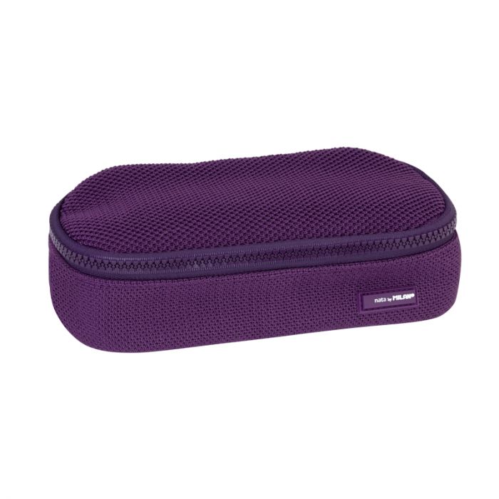Oval-shaped pencil case Knit Deep Purple • MILAN