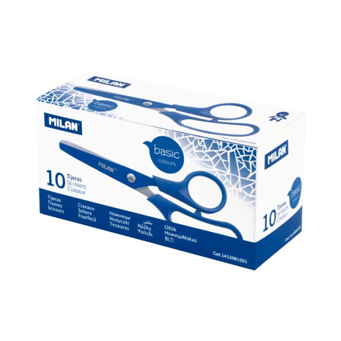 Caja 6 gomas biseladas 806 doble uso (blanco - azul) • MILAN