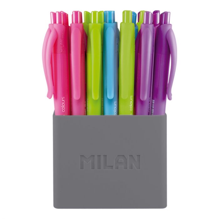 Bote 24 bolígrafos P1 touch Colours colores surtidos • MILAN