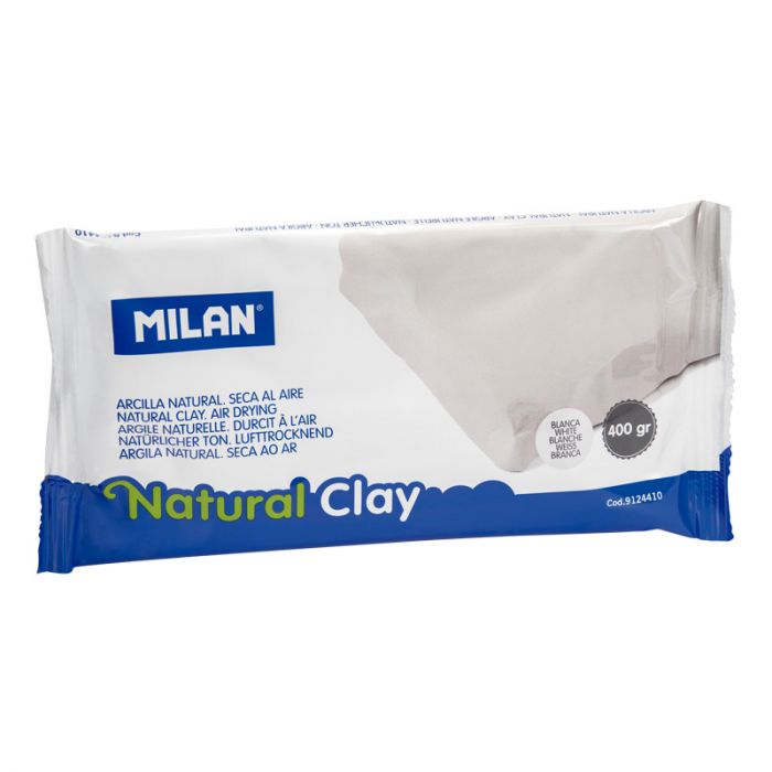 Arcilla natural secado al aire, blanca (400 g) • MILAN
