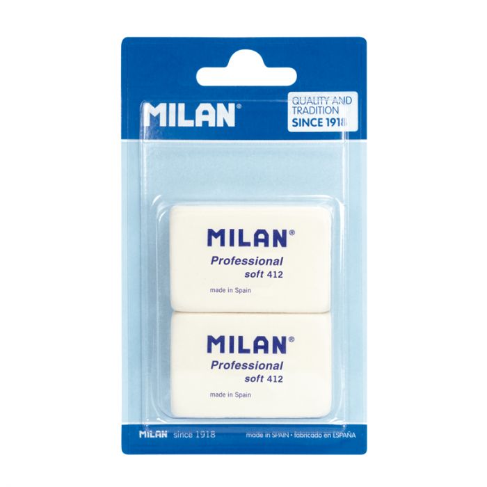 Goma Milan Professional Soft 412. Gomas de borrar y gomas lápiz . La  Superpapelería