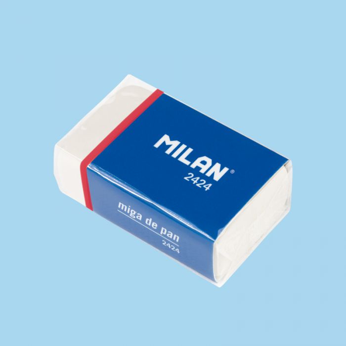 MILAN PVC PLASTIC 2 ERASERS (520) CARDED - 8414034952020