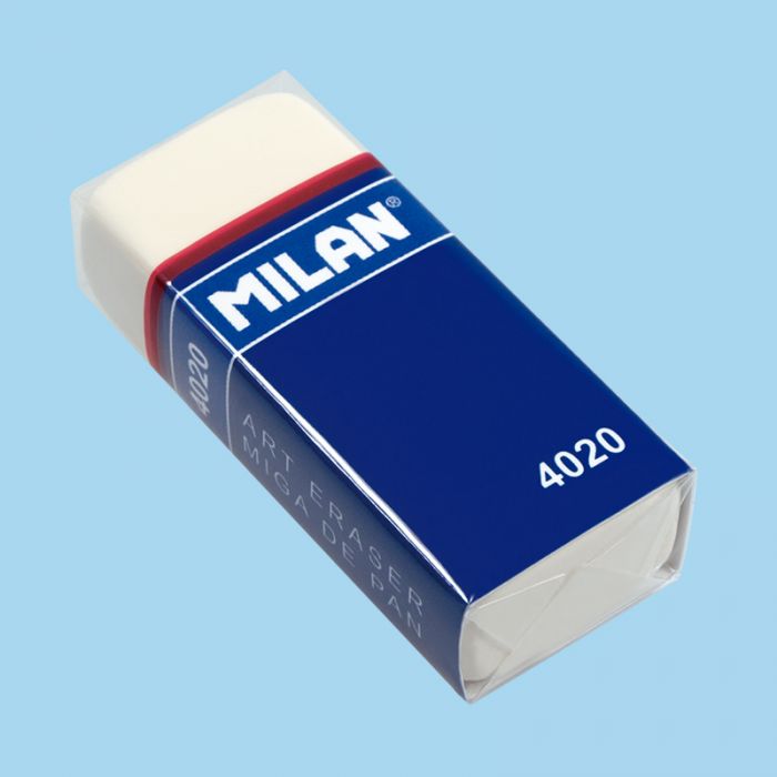 MILAN PVC PLASTIC 2 ERASERS (520) CARDED - 8414034952020