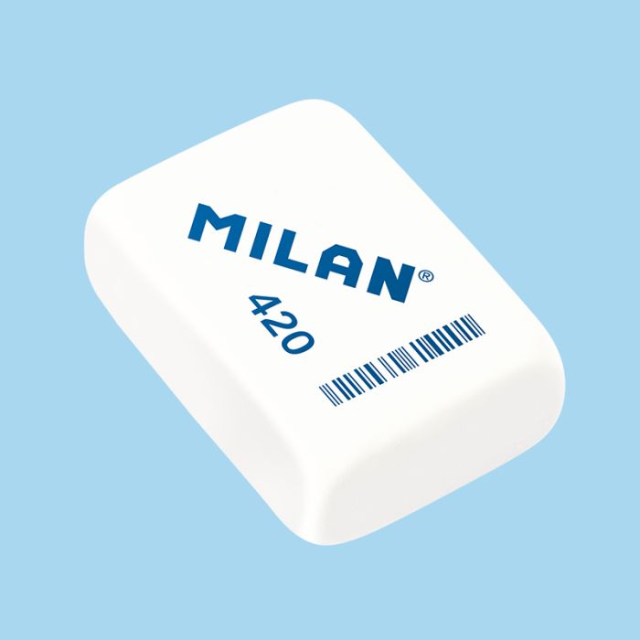 Caja 20 gomas miga de pan 420 rectangulares (blanco y rosa) • MILAN